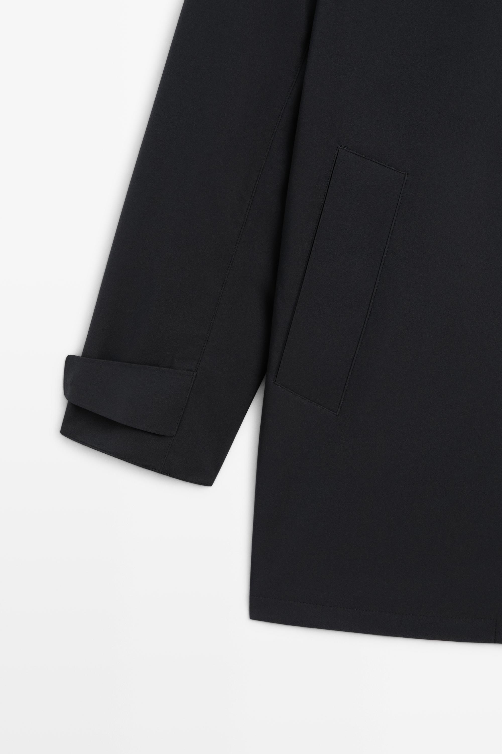 Long collar detail trench coat